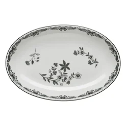 Outlet Rörstrand Ostindia serving plate oval 22x33 cm, Black