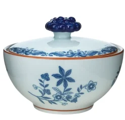 New Rörstrand Ostindia bowl with lid 35 cl gift wrap, -white Blue