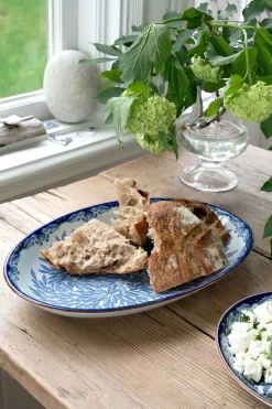Serving Platters & Dishes^Rörstrand Ostindia Floris oval serving plate, 22x33 cm WhiteBlue
