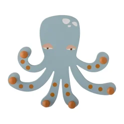 Hot Bloomingville Oswall coat hanger Octopus, 6 hooks BlueBrown