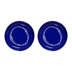 Deep Plates^Serax Ottolenghi Feast deep plate Ø22 cm 2-pack, Dark stripes-white Blue