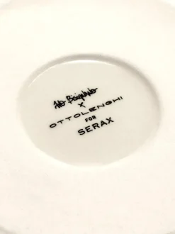 Deep Plates^Serax Ottolenghi Feast deep plate Ø22 cm 2-pack, Dark stripes-white Blue