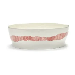 Salad Bowls^Serax Ottolenghi Feast salad bowl Ø27,5 cm, stripes-red White