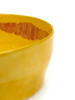 Salad Bowls^Serax Ottolenghi Feast salad bowl Ø27,5 cm, stripes-red Yellow