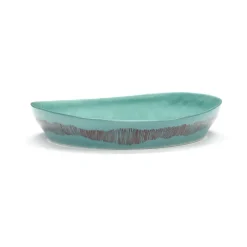 Discount Serax Ottolenghi Feast serving bowl S Ø30 cm, Azure stripes-red Blue