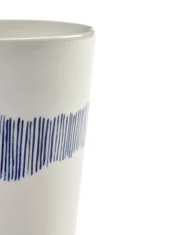 Sale Serax Ottolenghi Feast tea cup 33 cl 4-pack, stripes-blue White