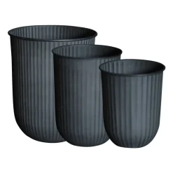 Clearance DBKD Out stripe flower pot 3-pack, Black
