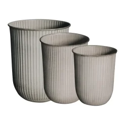 Best DBKD Out stripe flower pot 3-pack, Beige
