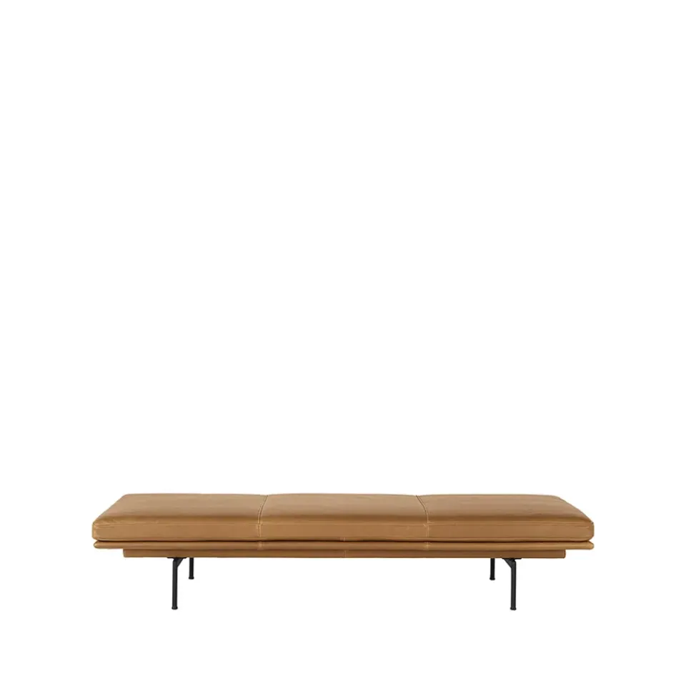 Day Beds & Chaises|Sofas^Muuto Outline daybed, Refine leather cognac-Black Brown
