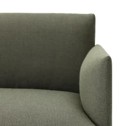 Discount Muuto Outline sofa 3-seat fabric, Fabric fiord 151 . black leg Grey