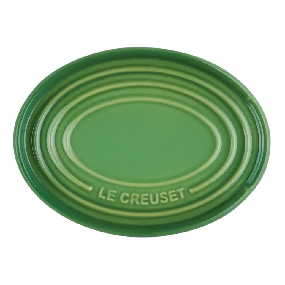 Other Kitchen Utensils^Le Creuset Oval holder for serving spoon, Bamboo Green