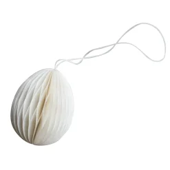 Easter Decorations^DBKD Ovoid Easter decoration paper 7 cm, White