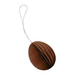Easter Decorations^DBKD Ovoid Easter decoration paper 7 cm, Terracotta Brown