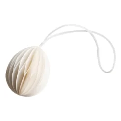Easter Decorations^DBKD Ovoid paper Easter decoration small 4 cm, White