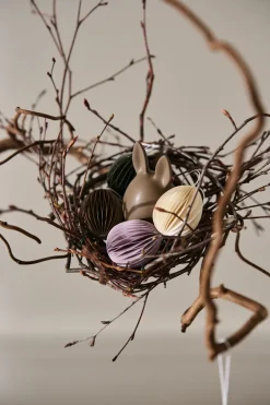 Easter Decorations^DBKD Ovoid paper Easter decoration small 4 cm, White