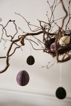 Outlet DBKD Ovoid paper Easter decoration small 4 cm, Brown