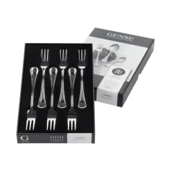 Dessert Cutlery^Gense Oxford cake fork 6-pack, Stainless steel Silver-coloured