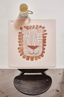 Placemats|Children's Tableware^OYOY mini placemat, Lobo Lion Beige