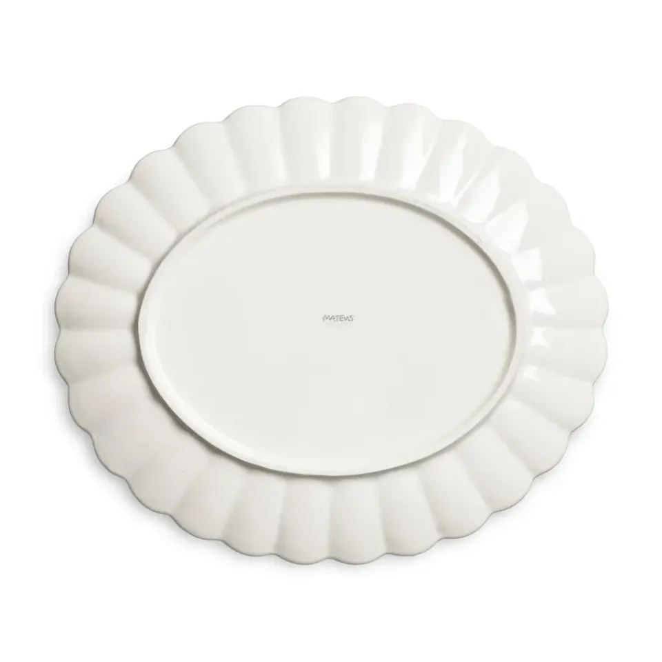 Serving Platters & Dishes^Mateus Oyster saucer 30x35 cm, White