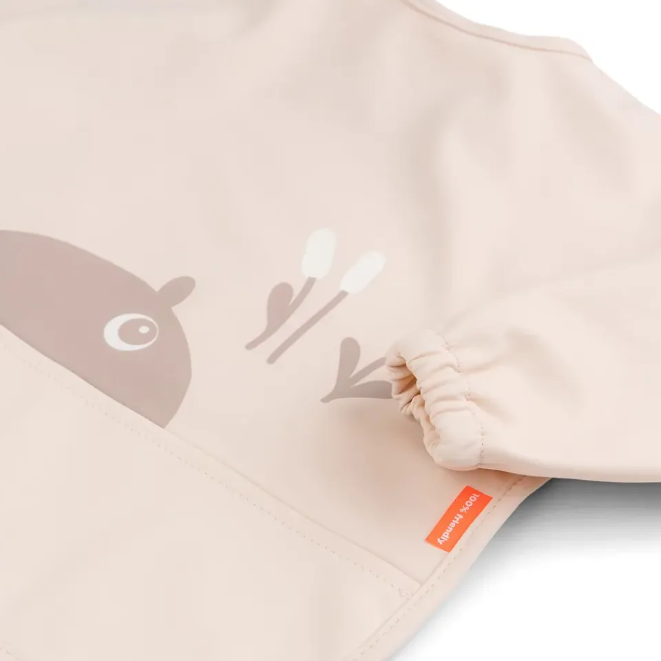 Clearance Done by deer Ozzo bib with sleeve, Powder Beige