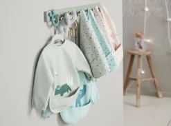 Clearance Done by deer Ozzo bib with sleeve, Powder Beige