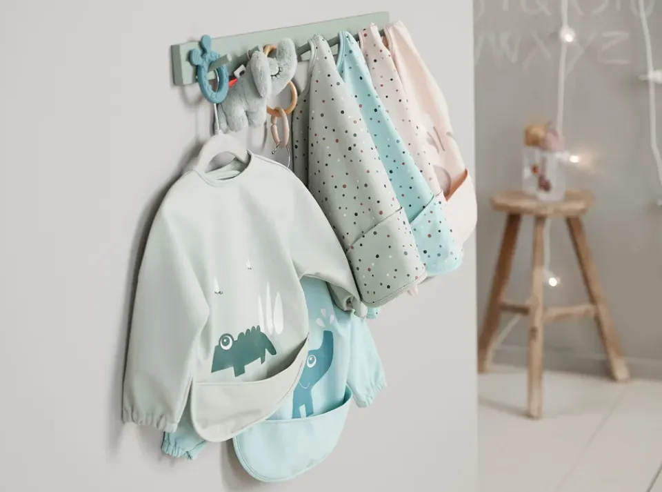 Clearance Done by deer Ozzo bib with sleeve, Powder Beige