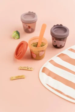 Discount Done by deer Ozzo lunch box 3-pack, Powder Beige