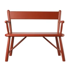 FDB Møbler P11 children's bench, Beech painted Red