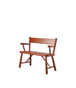 FDB Møbler P11 children's bench, Beech painted Red