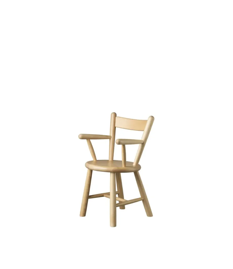 Online FDB Møbler P9 children's chair, Beech nature lacquered Brown