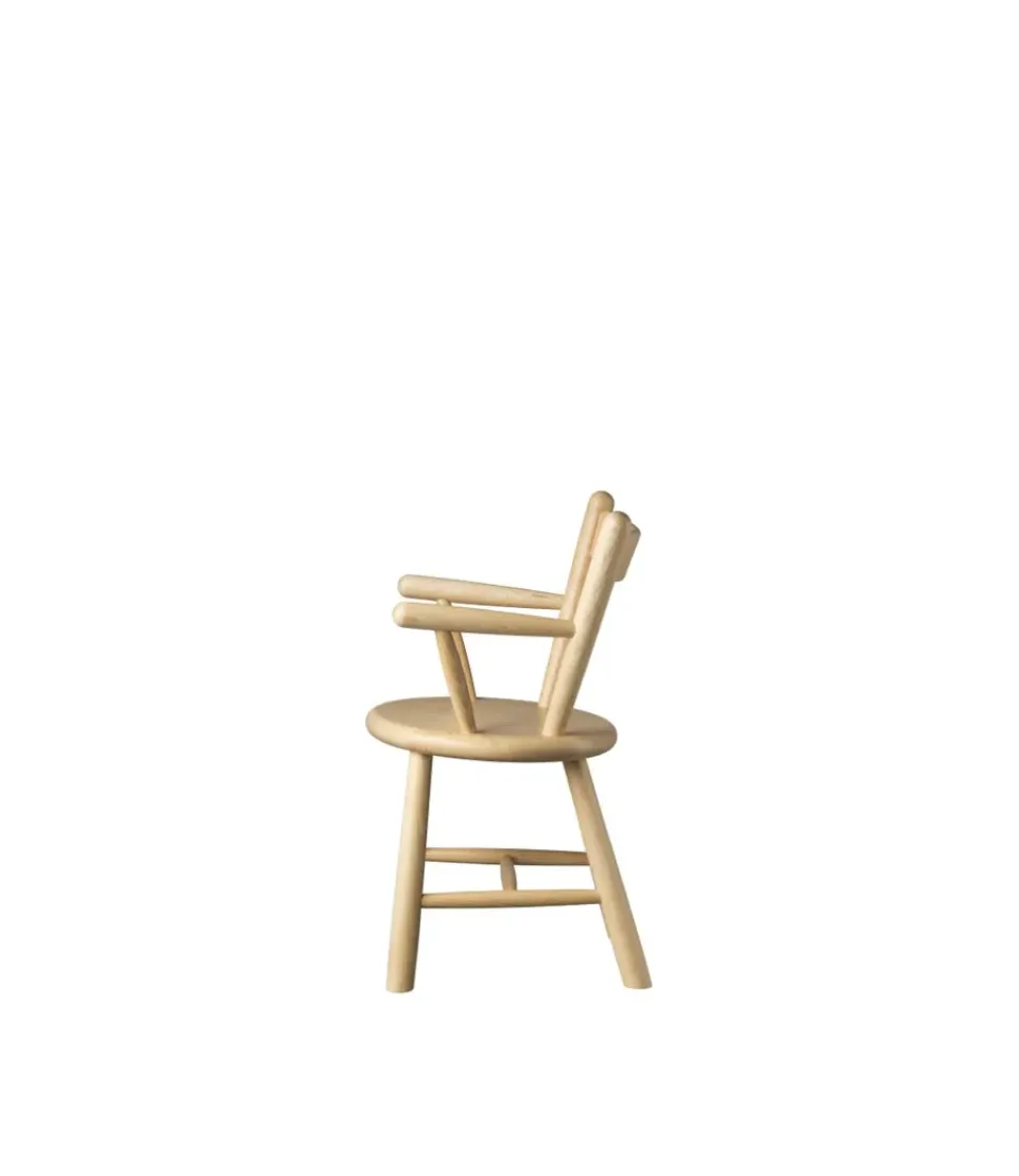 Online FDB Møbler P9 children's chair, Beech nature lacquered Brown
