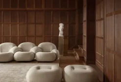 Sofas^GUBI Pacha sofa 3-seat with arm support, Karakorum 001-pearl gold White