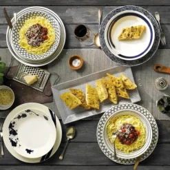 New Royal Doulton Pacific deep plate 6 pieces, 22 cm GreyWhite