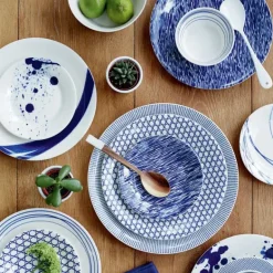Royal Doulton Pacific plate blue 6 pieces, 16 cm BlueWhite
