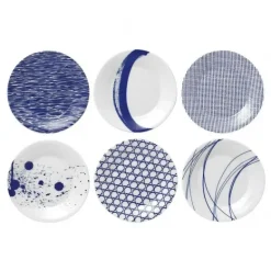 Clearance Royal Doulton Pacific plate blue 6 pieces, 23 cm BlueWhite