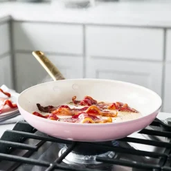 Clearance GreenPan Padova casserole and frying pan set 10 parts, Blush Pink