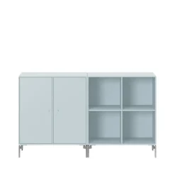 Best Montana Pair side table, Flint 148, chrome legs Blue