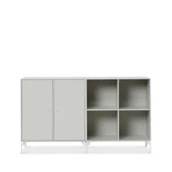 Dressers & Sideboards|Dressers & Sideboards^Montana Pair side table, Nordic 09, white lacquered legs Grey
