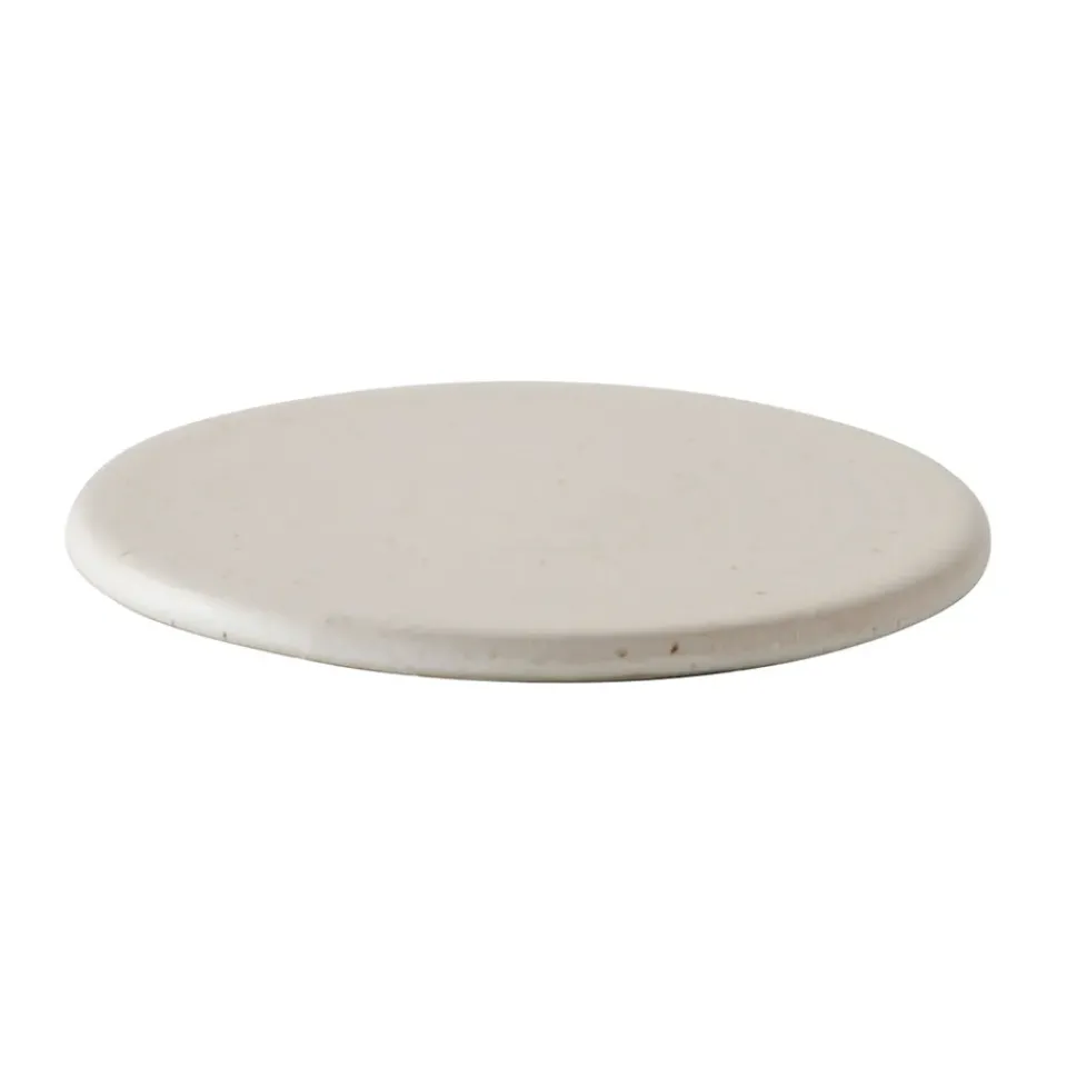 Outlet Tell Me More Palermo glass coaster Ø11 cm, Off-white Beige