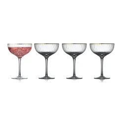 Hot Lyngby Glas Palermo Gold cocktail glass 31.5 cl 4-pack, Clear-gold TransparentGold-coloured