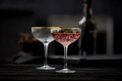 Hot Lyngby Glas Palermo Gold cocktail glass 31.5 cl 4-pack, Clear-gold TransparentGold-coloured