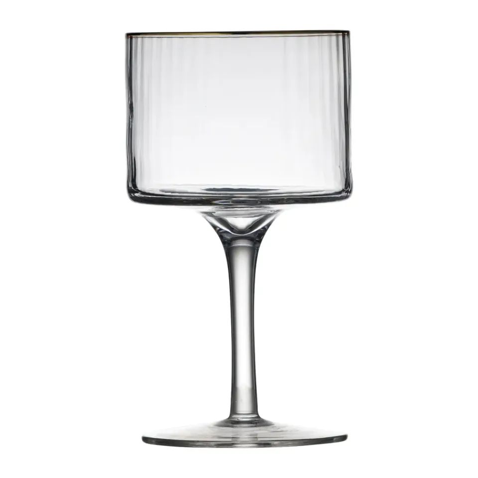 Online Lyngby Glas Palermo Gold gin & tonic glass 32 cl 4-pack, Clear-gold TransparentGold-coloured