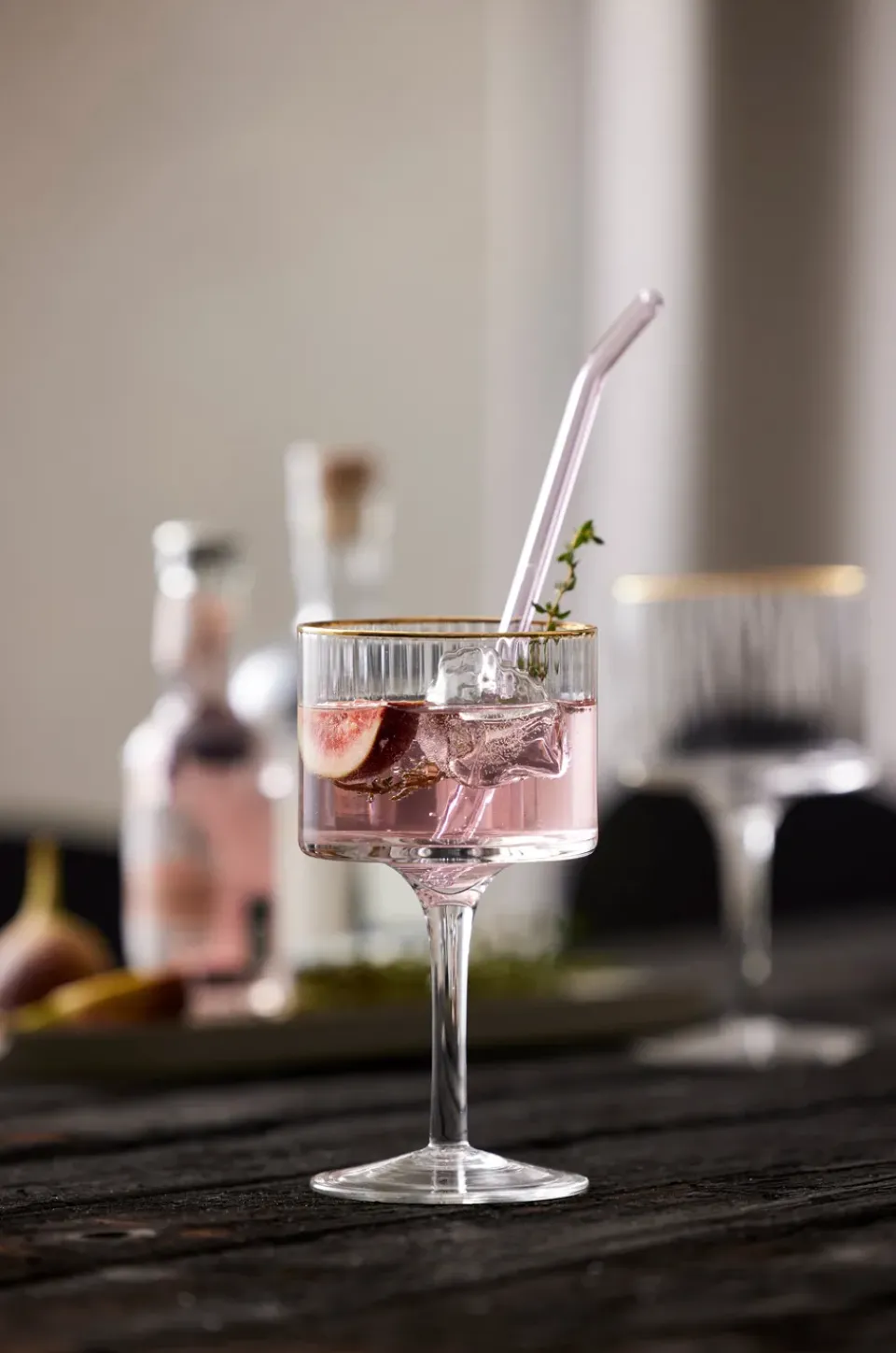 Online Lyngby Glas Palermo Gold gin & tonic glass 32 cl 4-pack, Clear-gold TransparentGold-coloured