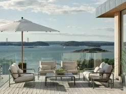 Sun Protection^Brafab Paliano parasol, Natural-white 350 cm Brown