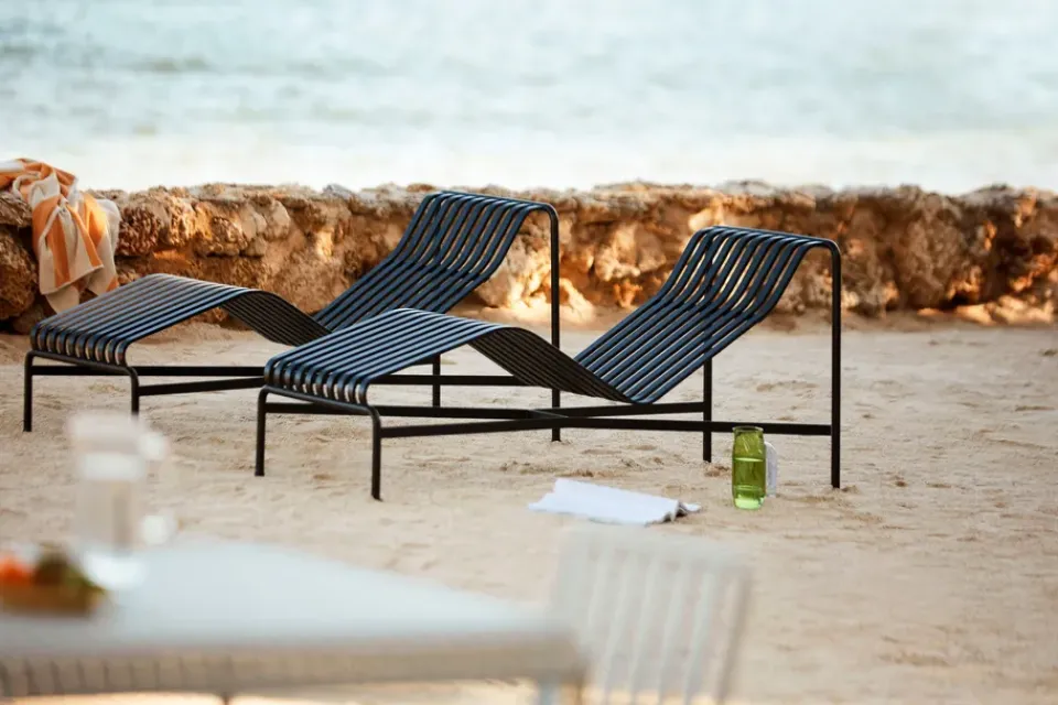 Sale HAY Palissade chaise lounge, Anthracite BlackGrey
