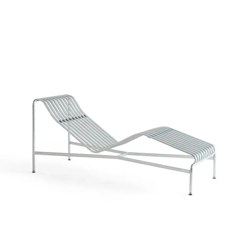 Garden Sofas & Garden Benches^HAY Palissade chaise lounge, Hot galvanized Silver-coloured