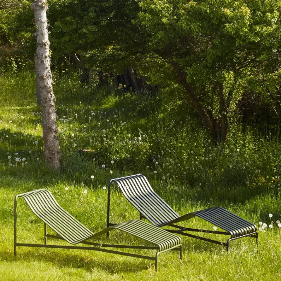 Garden Sofas & Garden Benches^HAY Palissade chaise lounge, Hot galvanized Silver-coloured