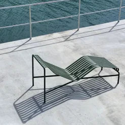 Garden Sofas & Garden Benches^HAY Palissade chaise lounge, Hot galvanized Silver-coloured