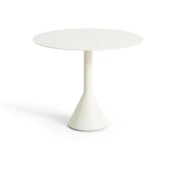 Table For Outdoor Use^HAY Palissade Cone round coffee table, Cream , Ø90 cm White