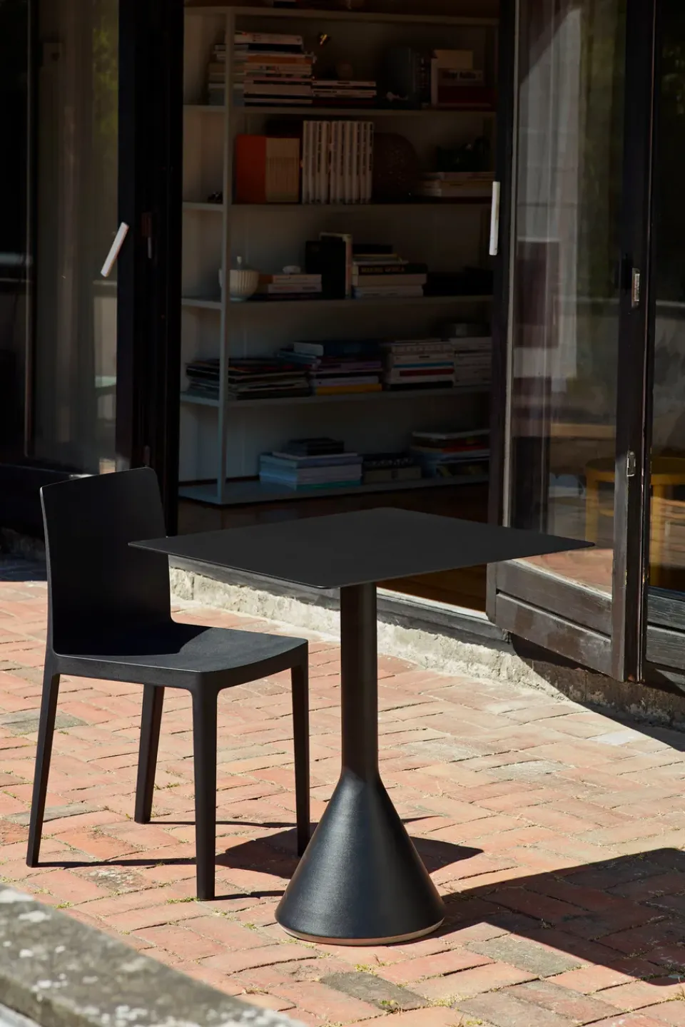 Balcony Furniture|Table For Outdoor Use^HAY Palissade Cone square coffee table 65x65 cm, Anthracite BlackGrey